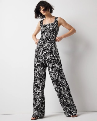High-Rise Wide Leg Floral Pant | White House Black Market